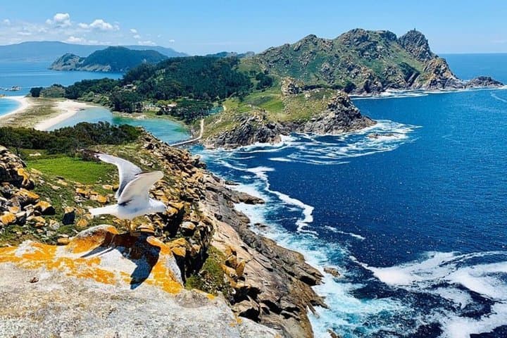 Cíes Islands Day Trip from Santiago with Ferry and Transport
