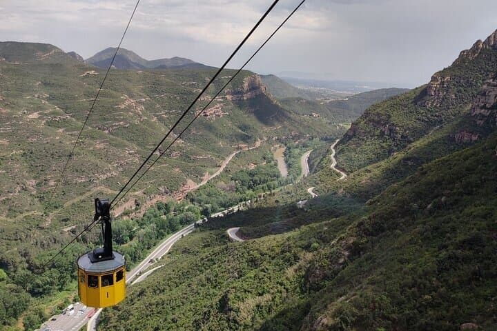 Beyond Montserrat monastery, with cable car & top railway