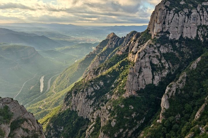 Beyond Montserrat monastery, with cable car & top railway