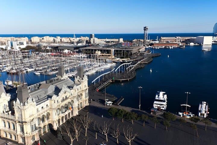 Maritime Barcelona Walking Private Tour with Boat Ride
