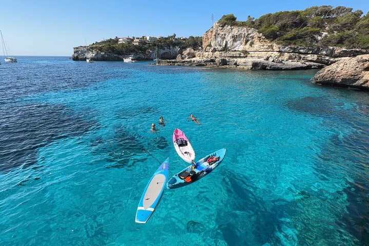 Kayaking and snorkeling in the Mondragó Natural Park in Mallorca