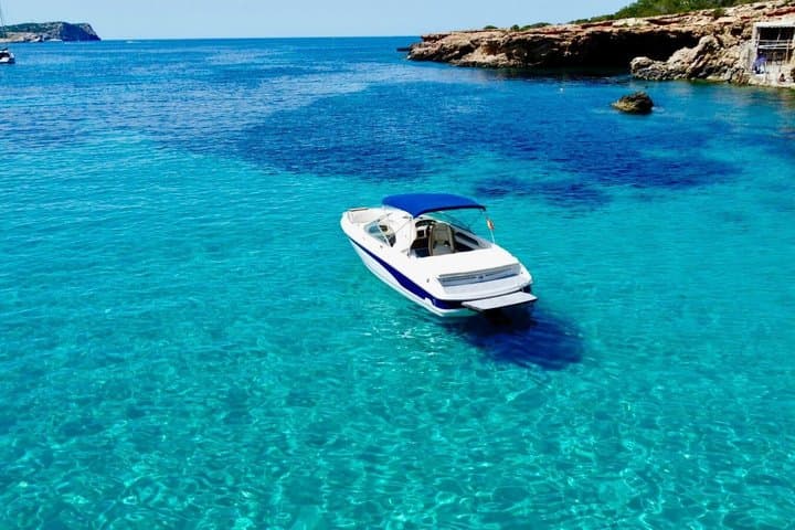 Sunset on the sea in Ibiza