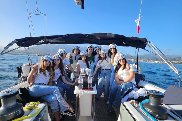 Marbella - sunset from sailboat with Drinks,dufour 412