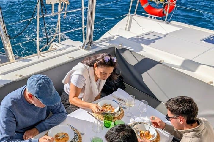 Gourmet Catamaran Experience with Paella Dinner in Barcelona