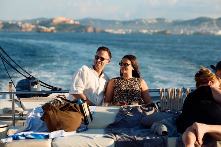 Ibiza to Formentera All Inclusive Boat and Bike Tour Sunset Party