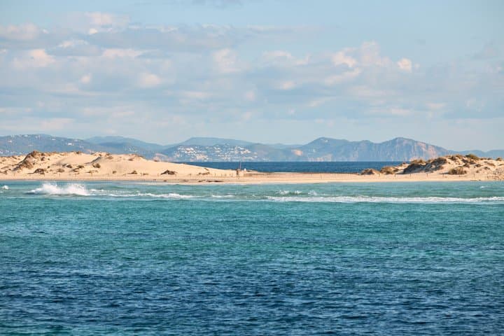 Ibiza to Formentera All Inclusive Boat and Bike Tour Sunset Party