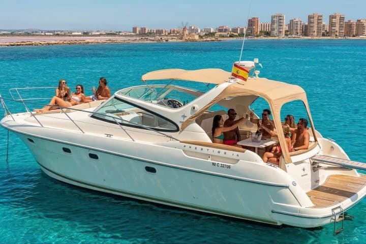 Sunset on a Yacht on the Torrevieja Coast with Champagne