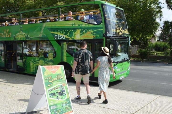Tourist bus tour of Seville