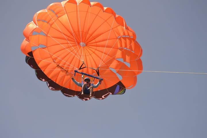 Parasailing about the Dunes of Maspalomas