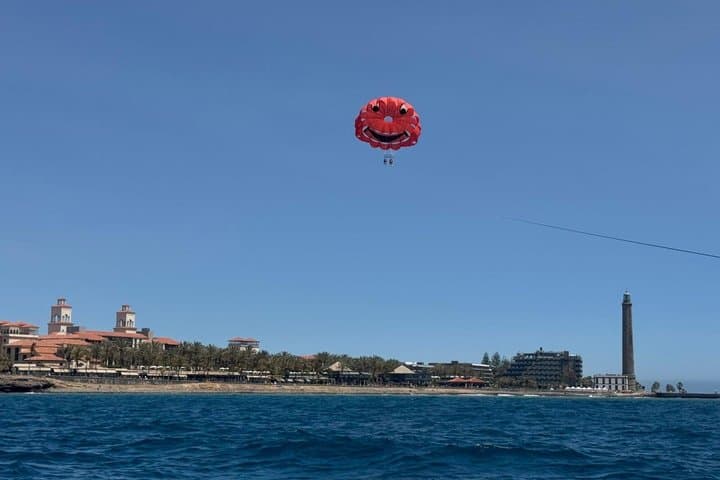 Parasailing about the Dunes of Maspalomas