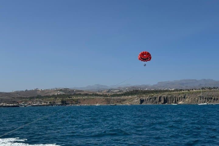 Parasailing about the Dunes of Maspalomas