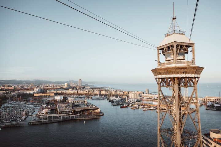 Ebike, Cable Car and Sailing Tour in Barcelona