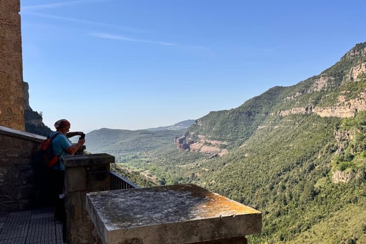 Trip from Barcelona: Mountains, Waterfall & Cliffside Monastery