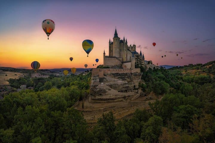 Hot Air Balloon Flight Over Segovia or Toledo