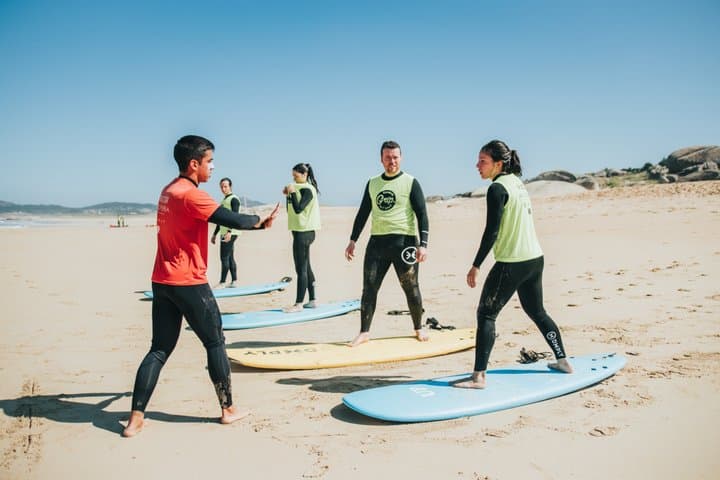 Surf lessons in Corrubedo Ribeira A Coruña NW Spain