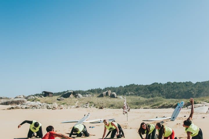 Surf lessons in Corrubedo Ribeira A Coruña NW Spain