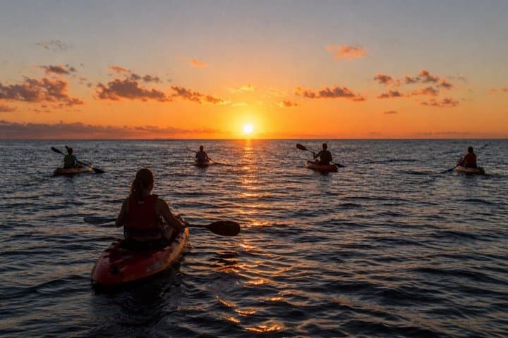 Kayaking trail at sunset Poris de Candelaria Cueva Bonita