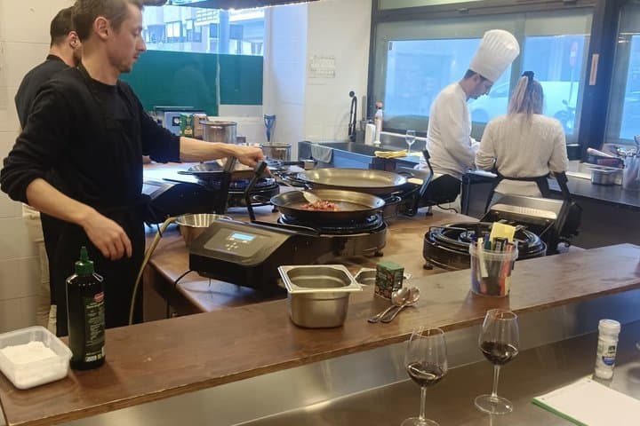 Madrid Paella and Churros Cooking Class Ham and Wines Tasting
