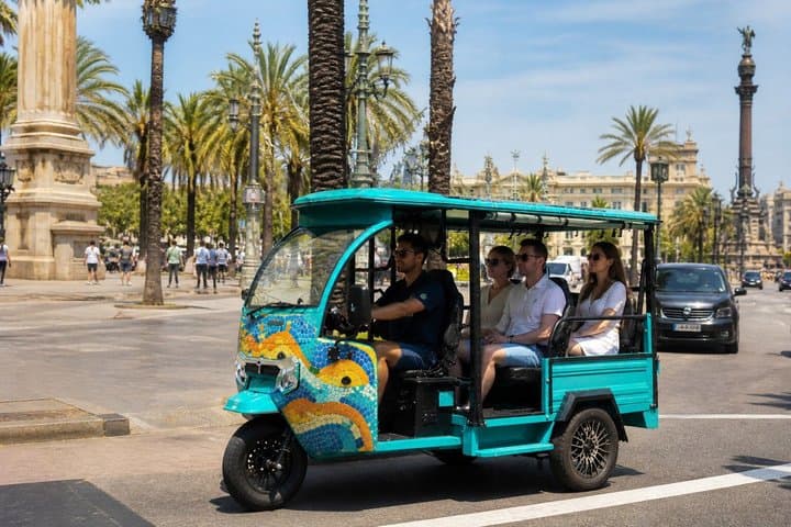 Barcelona Electric Tuk Tuk Private Tour with View