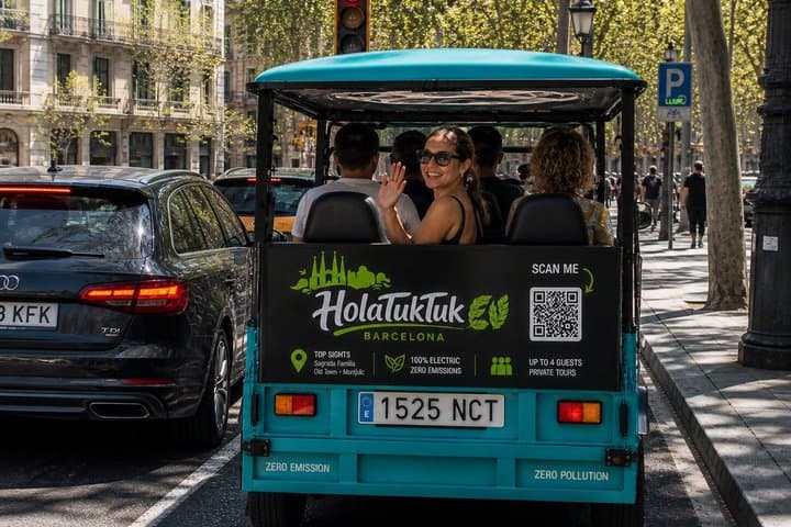 Barcelona Electric Tuk Tuk Private Tour with View