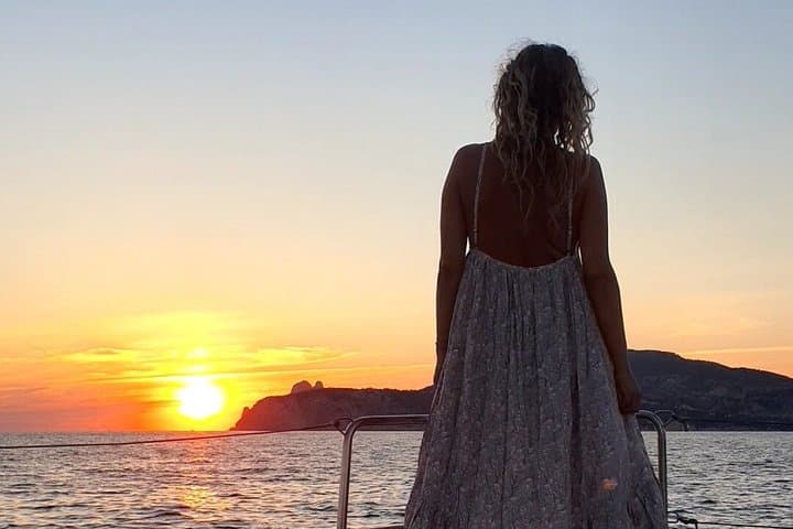 Ibiza Sunset with a Catamaran