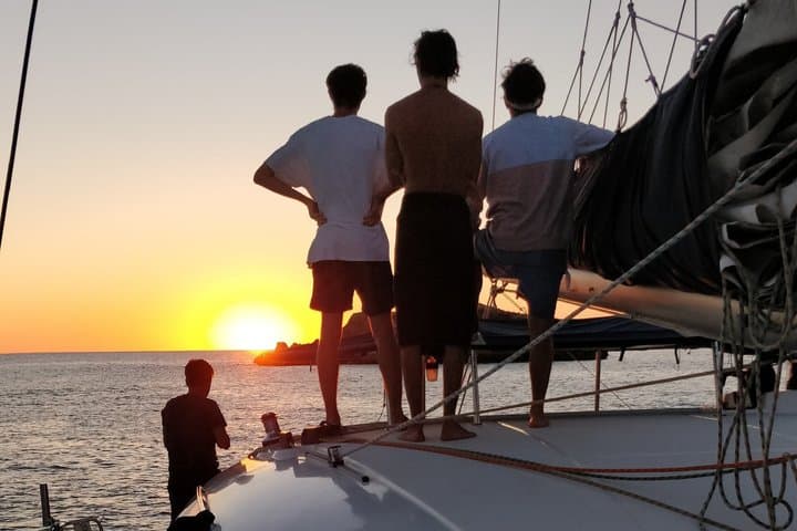 Ibiza Sunset with a Catamaran