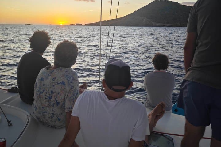 Ibiza Sunset with a Catamaran