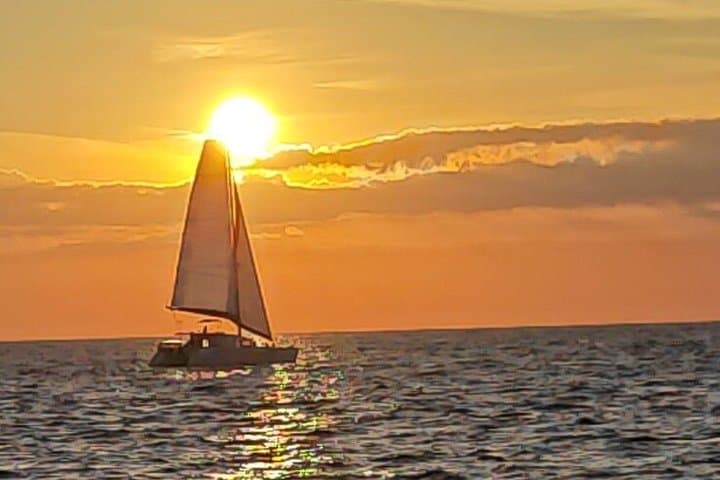 Ibiza Sunset with a Catamaran