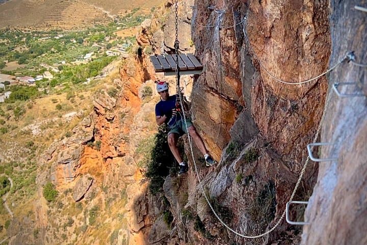 Adventure of Via Ferrata in The Spider in the Sierra de Güéjar