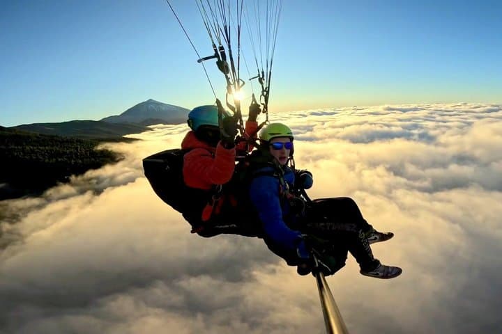 Sunset Paragliding Fly from Teide to Puerto de la Cruz