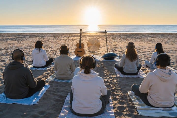Sunrise & Sunset 432Hz Meditative Concert Handpan, Gong & Guitar