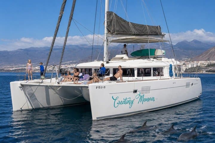 Los Cristianos: Luxury Whale Watch Swim Stop Food & Drinks