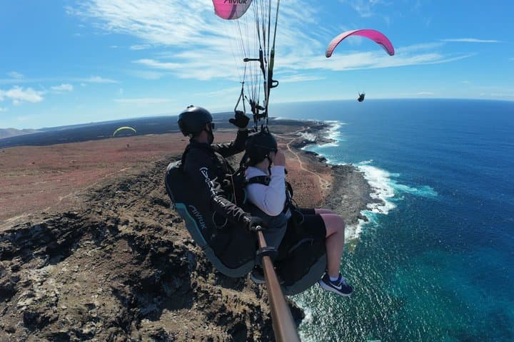 Paragliding flight in Lanzarote