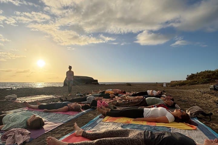 Yoga at the beach in Tenerife