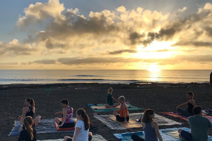 Yoga at the beach in Tenerife