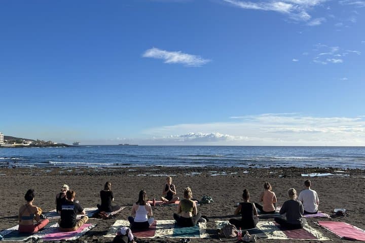 Yoga at the beach in Tenerife
