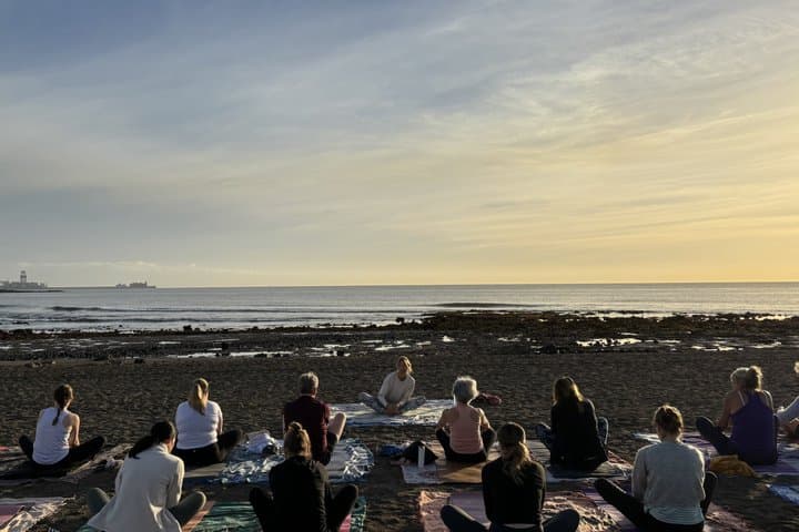 Yoga at the beach in Tenerife
