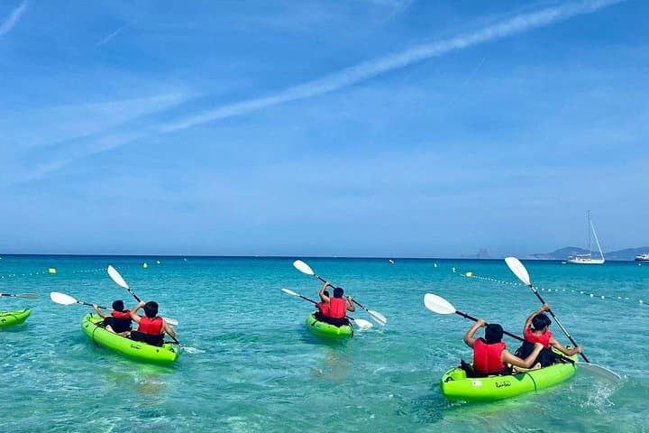 Self Guided Kayak Adventure to Espalmador Island from Illetas