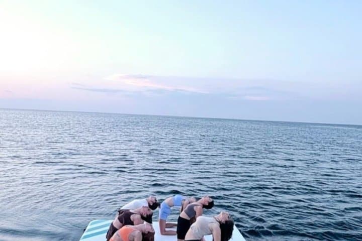 Denia yoga session and sunset boat trip