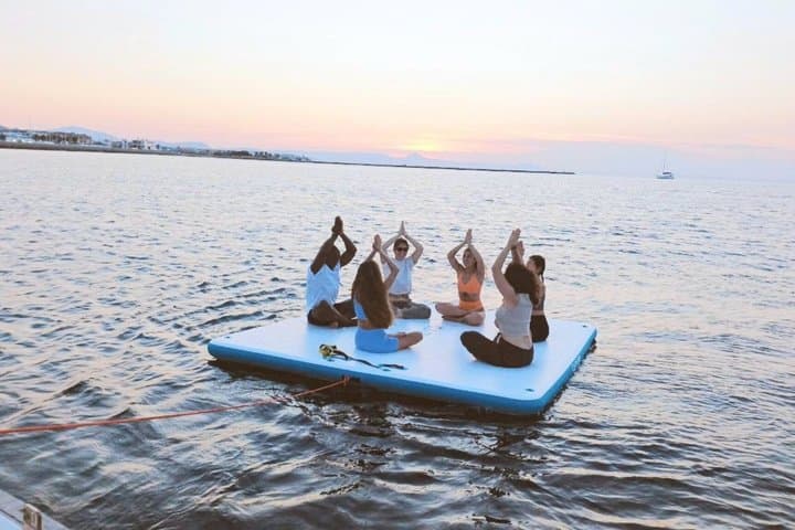 Denia yoga session and sunset boat trip