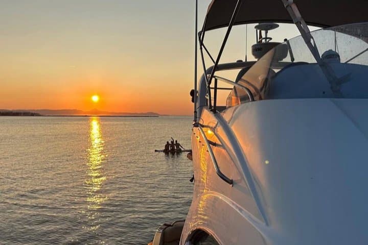 Denia yoga session and sunset boat trip