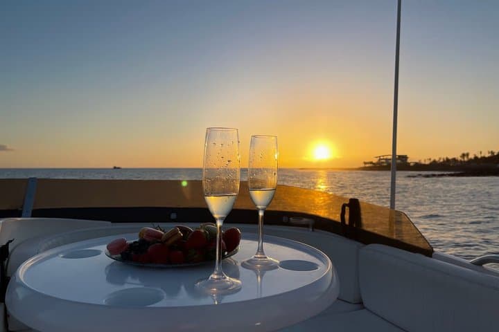 Tenerife Sunset Private Cruise Whale Watching and Swim Stop