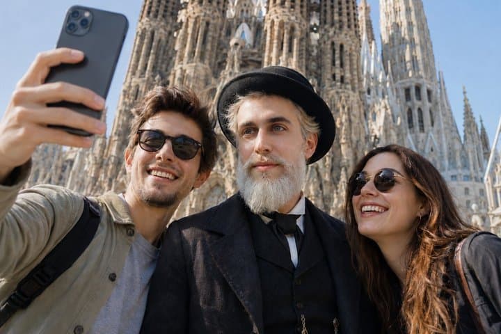 Gaudí's theatrical tour of the Sagrada Familia exterior