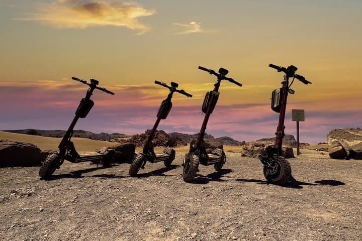 Off Road Electric Scooter Tour at Sunset with Cava