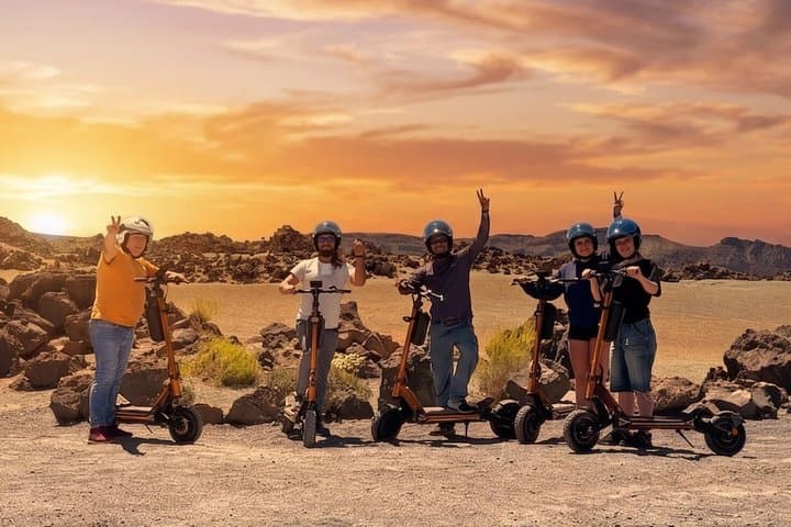 Off Road Electric Scooter Tour at Sunset with Cava