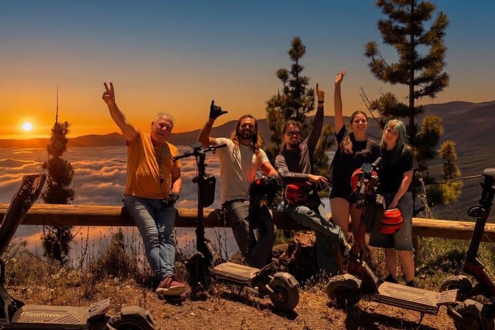Off Road Electric Scooter Tour at Sunset with Cava