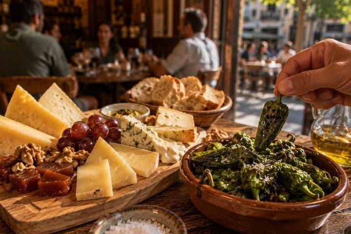 Vegetarian Barcelona Tapas and Wine Tour in Gracia Full Meal