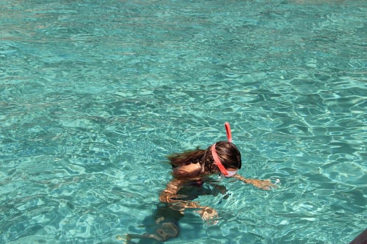 2.5 hour boat trip with snorkeling and paddle surfing in coves