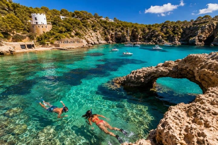 4 hours of Discovery, Snorkeling, natural jacuzzi, pirate cave
