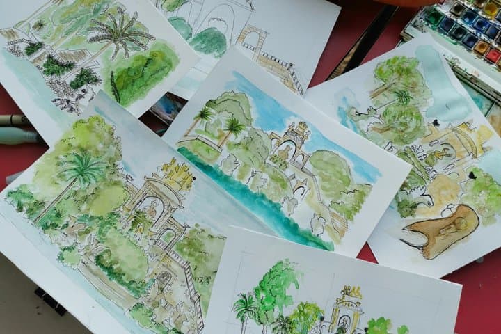 Sketching & watercolor workshop in the park